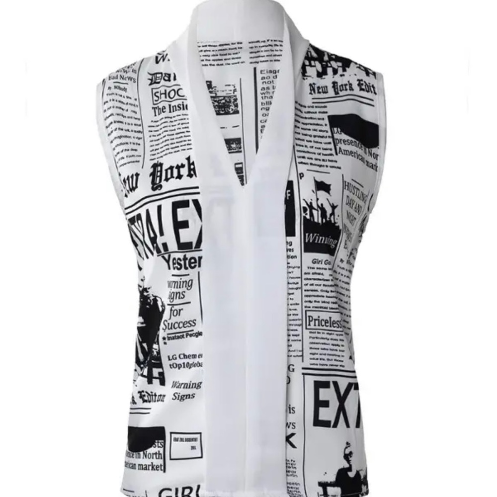 Newspaper blouse! New and beautiful